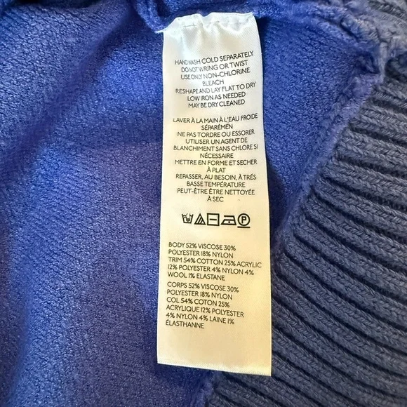 MAEVE Anthropologie VIBRANT BLUE Knit Button Front CARDIGAN Sweater Small - Picture 6 of 9